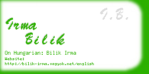 irma bilik business card